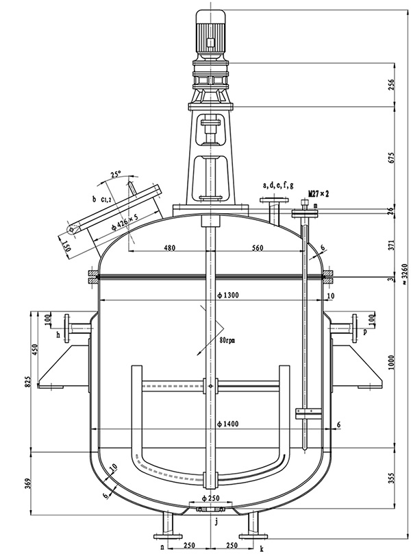 四川闭式反应釜容器结构尺寸